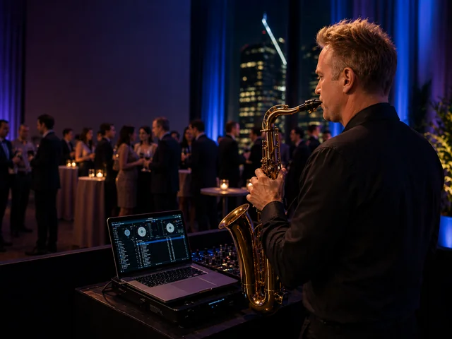 Planner-friendly DJ and live saxophone event entertainment